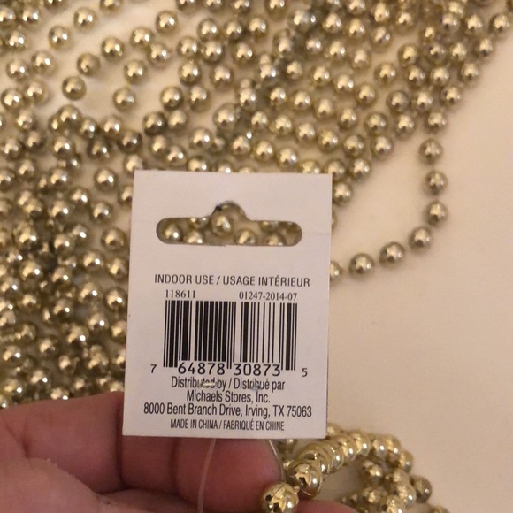 SET of 6 packs of Gold Bead Garlands - Picture 14 of 16